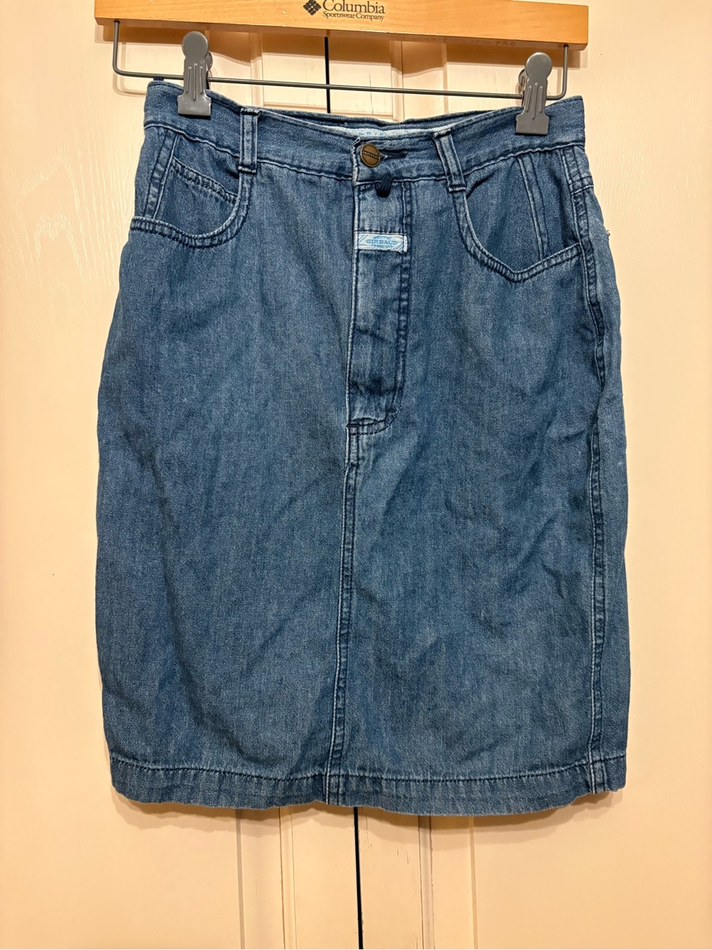 Vintage Y2K~ Marithe Francois Girbaud Blue Denim Pencil Skirt